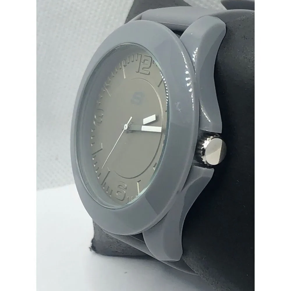 Skechers SR5011 Men's Grey Silicone Analog Grey Dial Quartz Genuine Watch OP41